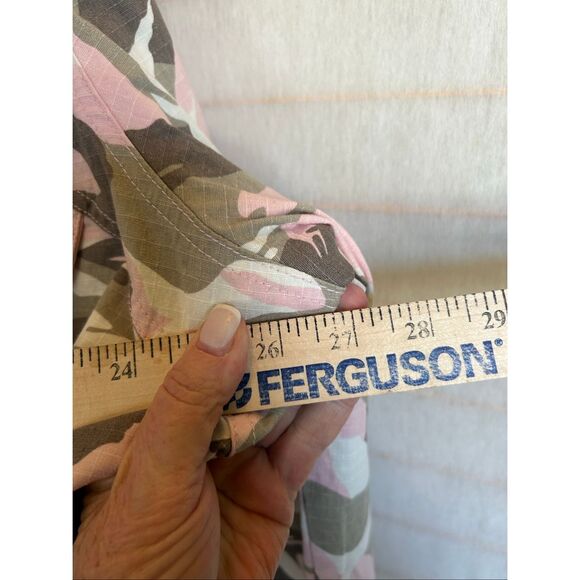 Thalia Sodi Women’s 3X Pink Gray Camo Utility Jacket Button Front Y2K - Picture 8 of 8